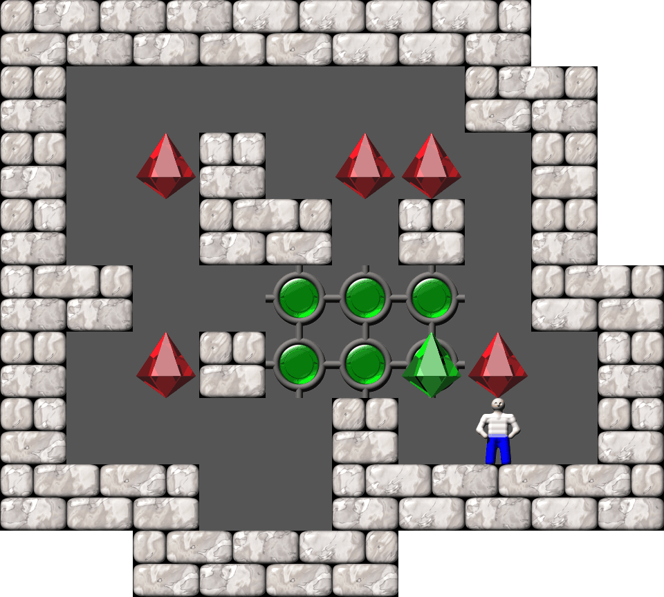 Sokoban Mass Remodel level 555